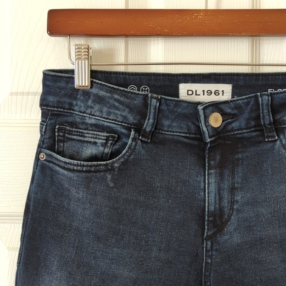 DL1961 Florence Instasculpt Dark Wash Mid Rise Ankle Cropped Skinny Jeans 27 - Picture 12 of 15
